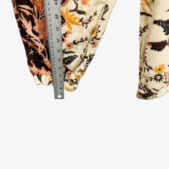 Anthropologie Multicolored Floral Smocked Balloon Leg Pants - Picture 7 of 8